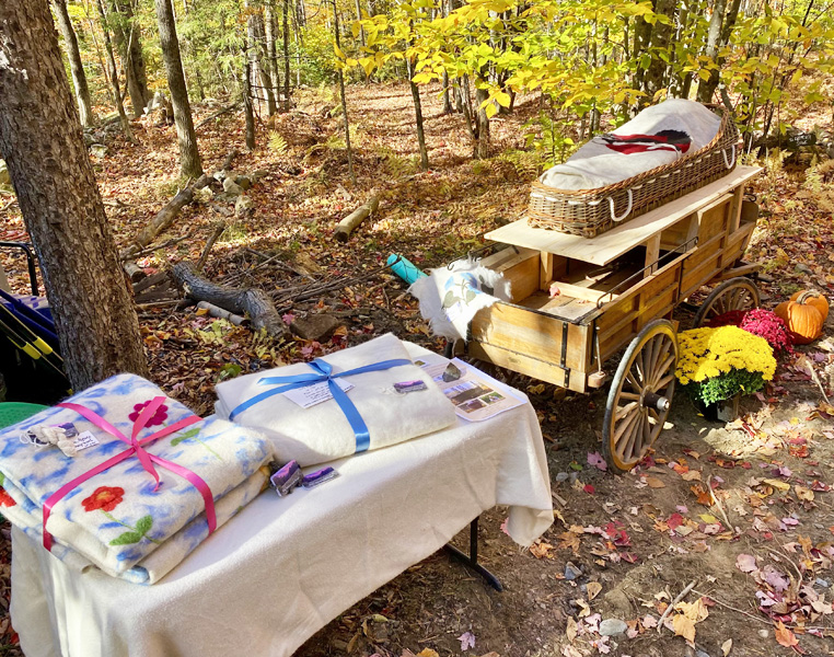 Green Mountain Burial Shrouds Forest Cemetery Open House Display