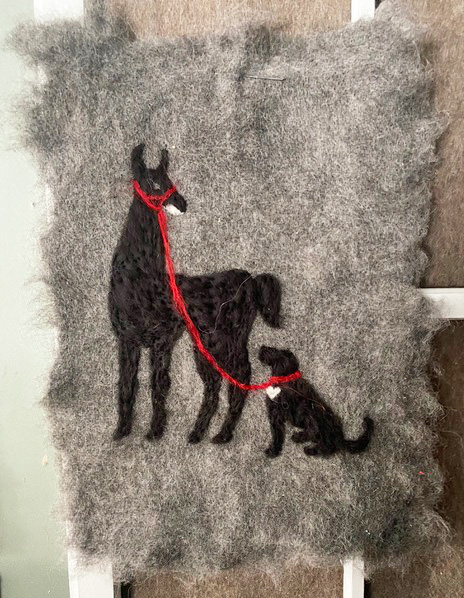 Green Mountain Burial Shrouds Llama and Dog